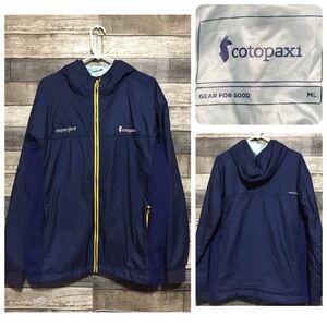 Cotopaxi Hooded Puffer Jacket Men’s M L Blue Full Zip Experient Branded (Read)